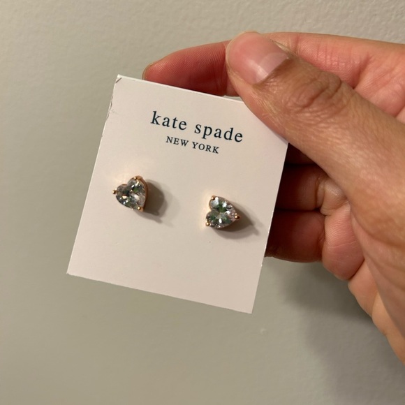 Kate Spade Rose Gold Heart Earrings - Picture 3 of 3